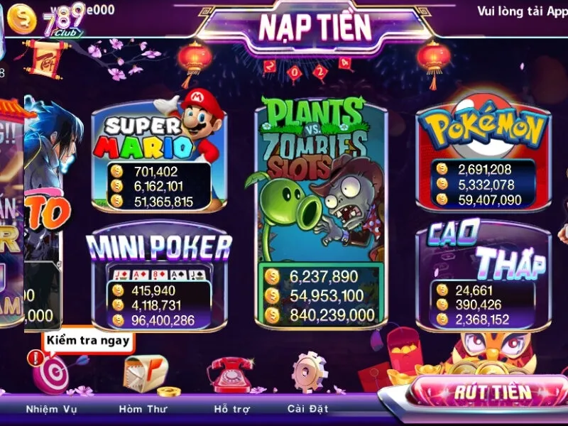 Những tựa Game online 789club đa dạng 